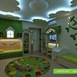مدل سقف کاذب و نورپردازی اتاق کودک